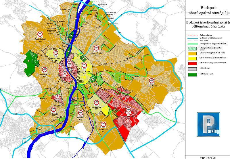 Költöztetés - behajtási zónák Budapest